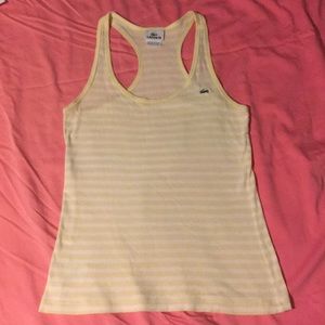 Lacoste yellow striped racerback.